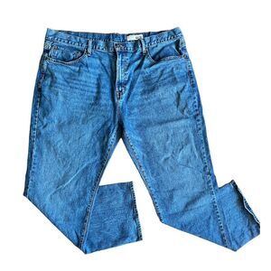 W42 L30 - Mens  Straight Leg Cremieux Jeans w pink paint- W42 L 30